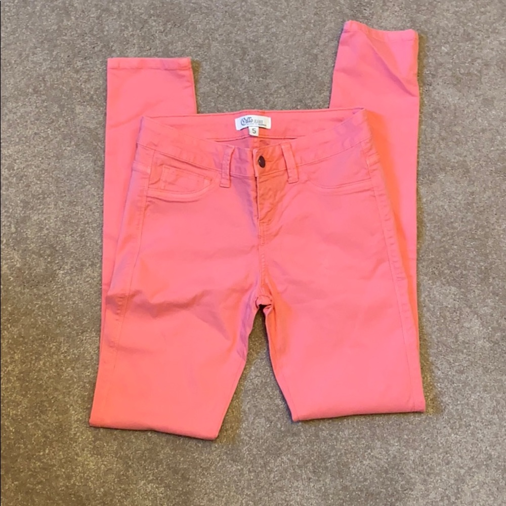 Coral color pants